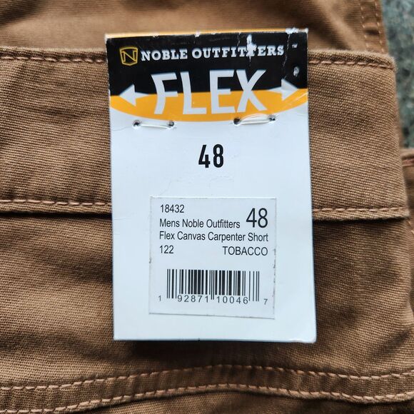 NWT Noble Outfitters Flex Canvas Carpenter Shorts Men 48 Tobacco Brown Cotton - Picture 4 of 7